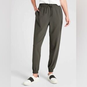 Athleta Olive Green Straight-Leg Jogger Pants